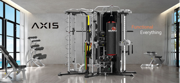 Image of fitness equipment products for your gym. Dumbbells, Bench, Multisation Unit