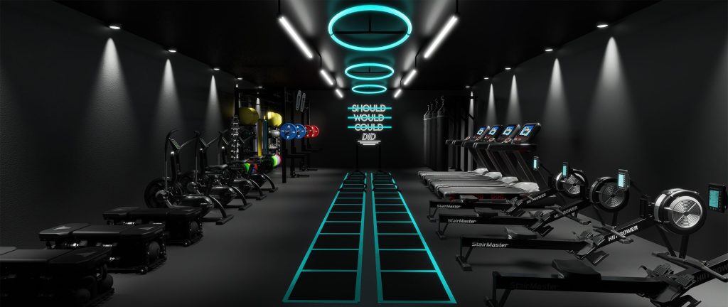 Fitness Center with HIIT Equipment